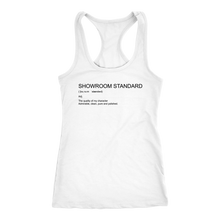 Load image into Gallery viewer, Showroom Standard Def Racerback Tank BLK print