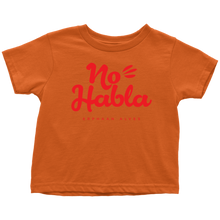 Load image into Gallery viewer, No Habla Toddler T-Shirt Red print