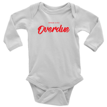 Load image into Gallery viewer, Overdue Baby Bodysuit RED print