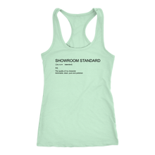 Load image into Gallery viewer, Showroom Standard Def Racerback Tank BLK print