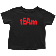 Load image into Gallery viewer, tEAm Toddler T-Shirt  BLACK Print