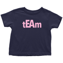 Load image into Gallery viewer, tEAm Toddler T-Shirt  BLACK Print