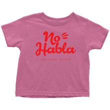 Load image into Gallery viewer, No Habla Toddler T-Shirt Red print