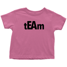 Load image into Gallery viewer, tEAm Toddler-Shirt  BLACK Print