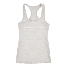Load image into Gallery viewer, Showroom Standard Def Racerback Tank WHITE print