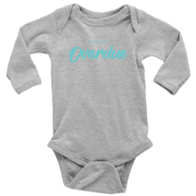 Load image into Gallery viewer, Overdue Baby Bodysuit TURQ print
