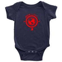 Load image into Gallery viewer, Soca Global Baby Bodysuit RED print