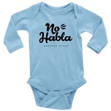 Load image into Gallery viewer, No Habla Baby Bodysuit BLACK print