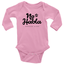 Load image into Gallery viewer, No Habla Baby Bodysuit BLACK print