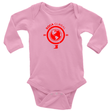 Load image into Gallery viewer, Soca Global Baby Bodysuit Long Sleeve RED print