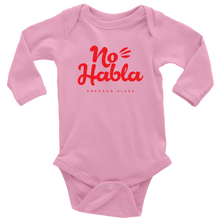 Load image into Gallery viewer, No Habla Baby Bodysuit RED print