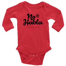 Load image into Gallery viewer, No Habla Baby Bodysuit BLACK print