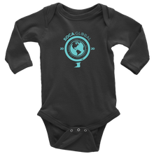 Load image into Gallery viewer, Soca Global Baby Bodysuit Long Sleeve TURQ print