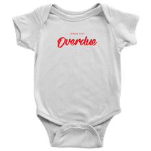 Load image into Gallery viewer, Overdue Baby Bodysuit SS RED print

