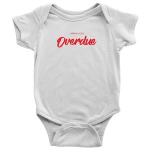 Overdue Baby Bodysuit SS RED print