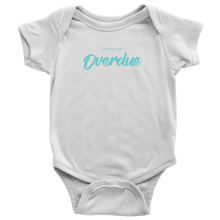 Load image into Gallery viewer, Overdue Baby Bodysuit SS TURQ print
