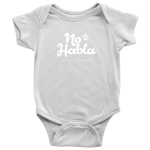 No Habla Baby Bodysuit SS WHITE print