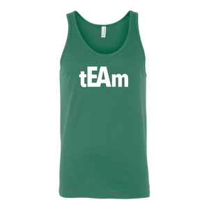 tEAm Unisex Tank WHITE print