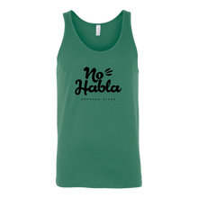 Load image into Gallery viewer, No Habla Unisex Tank BLACK print
