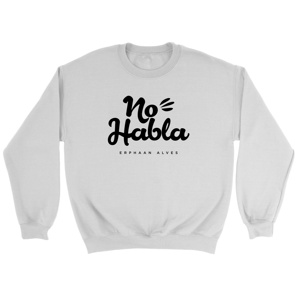 No Habla  Crewneck Sweatshirt Black Print