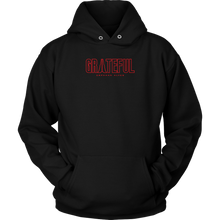 Load image into Gallery viewer, Grateful Unisex Hoodie RED Print
