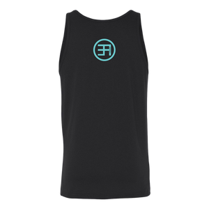 Overdue Unisex Tank TURQ print