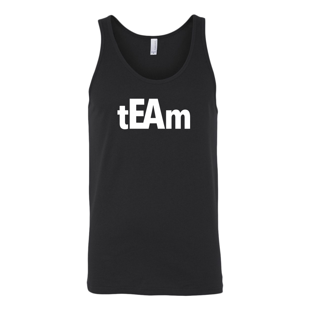 tEAm Unisex Tank WHITE print