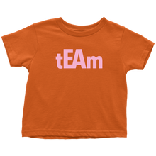 Load image into Gallery viewer, tEAm Toddler T-Shirt  BLACK Print
