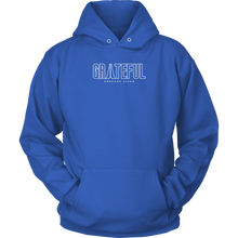 Load image into Gallery viewer, Grateful Unisex Hoodie WHITE Print
