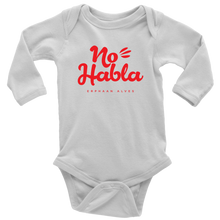 Load image into Gallery viewer, No Habla Baby Bodysuit RED print
