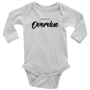 Overdue Baby Bodysuit WHITE print