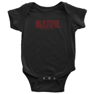 Grateful Baby Bodysuit RED Print
