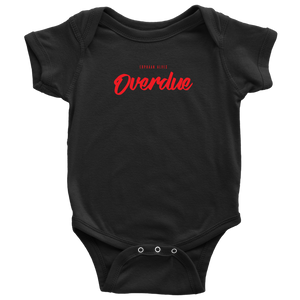 Overdue Baby Bodysuit SS RED print