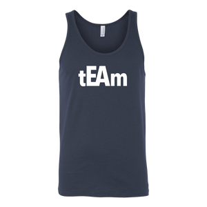 tEAm Unisex Tank WHITE print