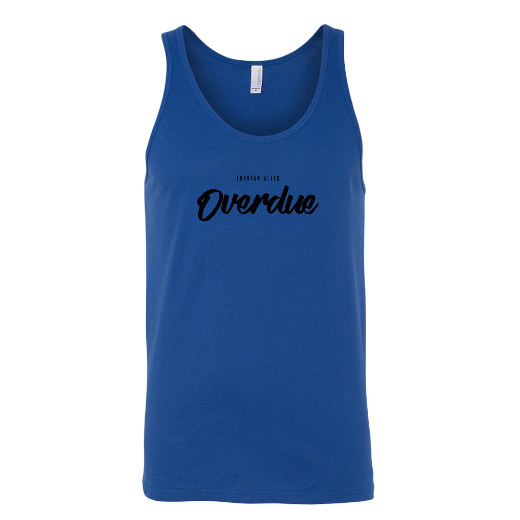 Overdue Unisex Tank BLACK print