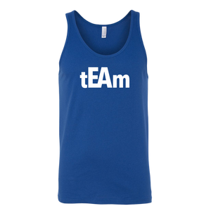 tEAm Unisex Tank WHITE print