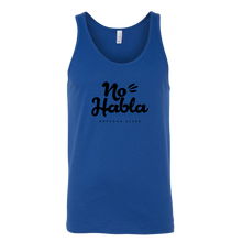 Load image into Gallery viewer, No Habla Unisex Tank BLACK print
