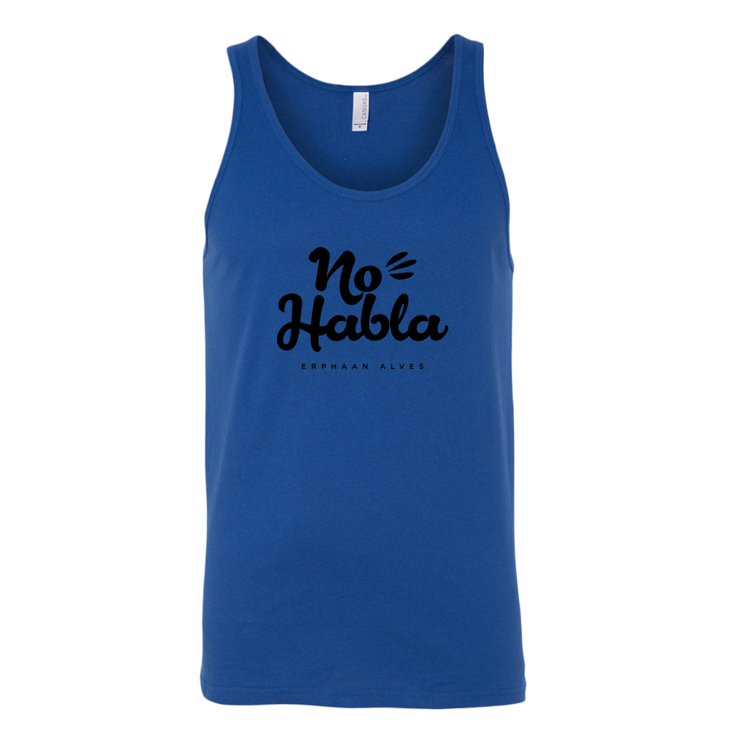 No Habla Unisex Tank BLACK print