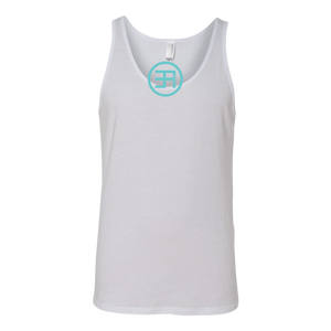 Overdue Unisex Tank TURQ print