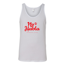 Load image into Gallery viewer, No Habla Unisex Tank RED print
