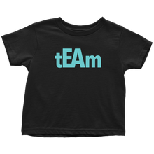 Load image into Gallery viewer, tEAm Toddler T-Shirt  BLACK Print
