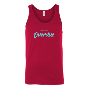 Overdue Unisex Tank TURQ print