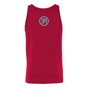 Overdue Unisex Tank TURQ print