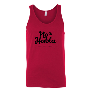 No Habla Unisex Tank BLACK print