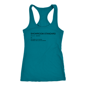 Showroom Standard  Def Racerback Tank BLK print
