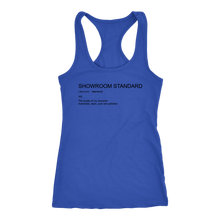 Load image into Gallery viewer, Showroom Standard  Def Racerback Tank BLK print

