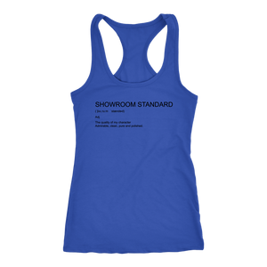 Showroom Standard  Def Racerback Tank BLK print