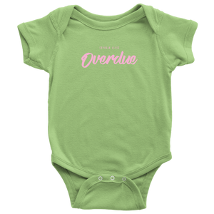 Overdue Baby Bodysuit SS PINK print