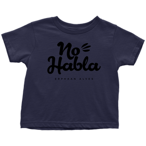 No Habla Toddler T-Shirt BLK print