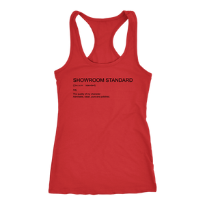 Showroom Standard  Def Racerback Tank BLK print